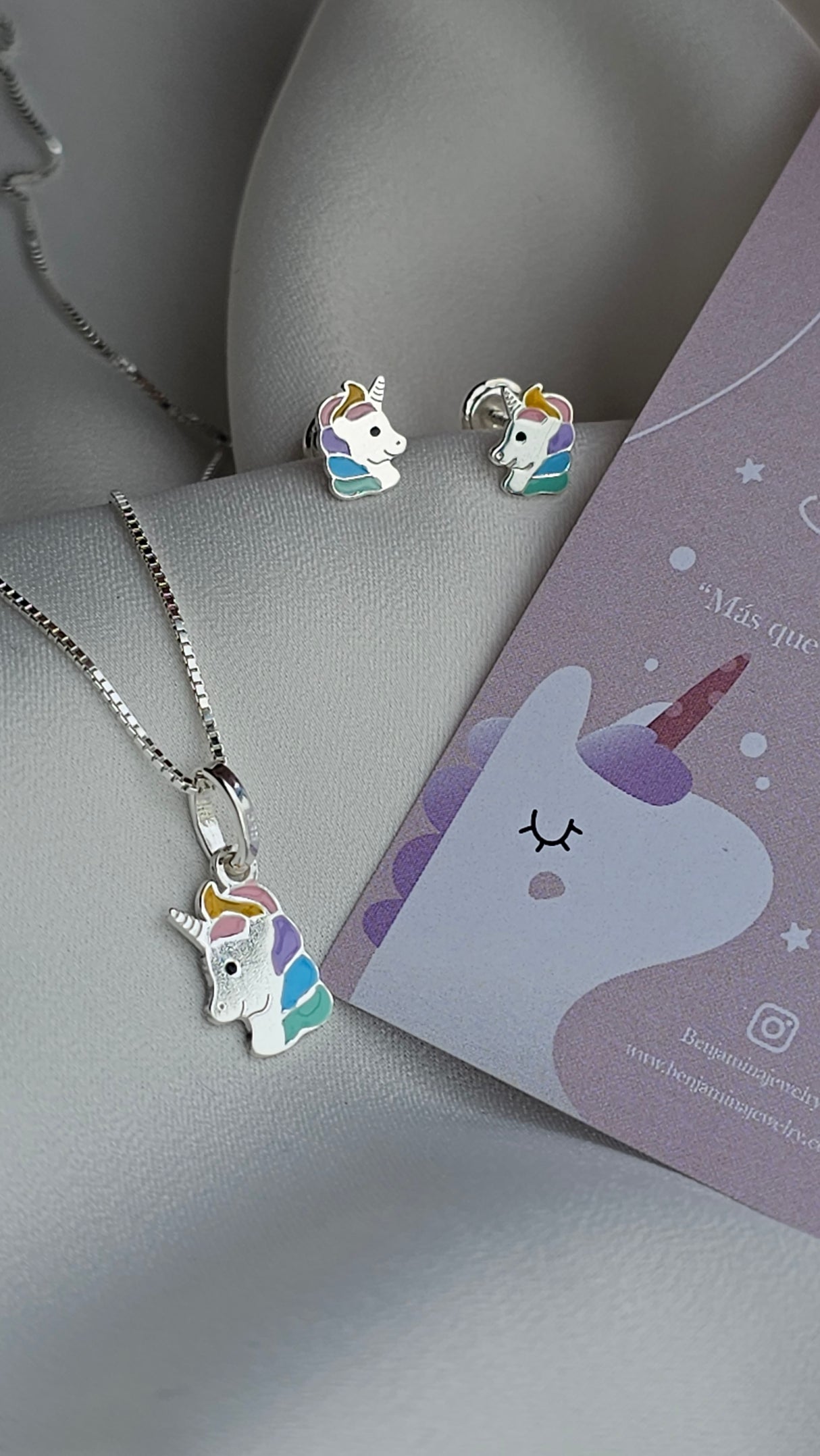 Cadena y colgante Destellos de unicornio