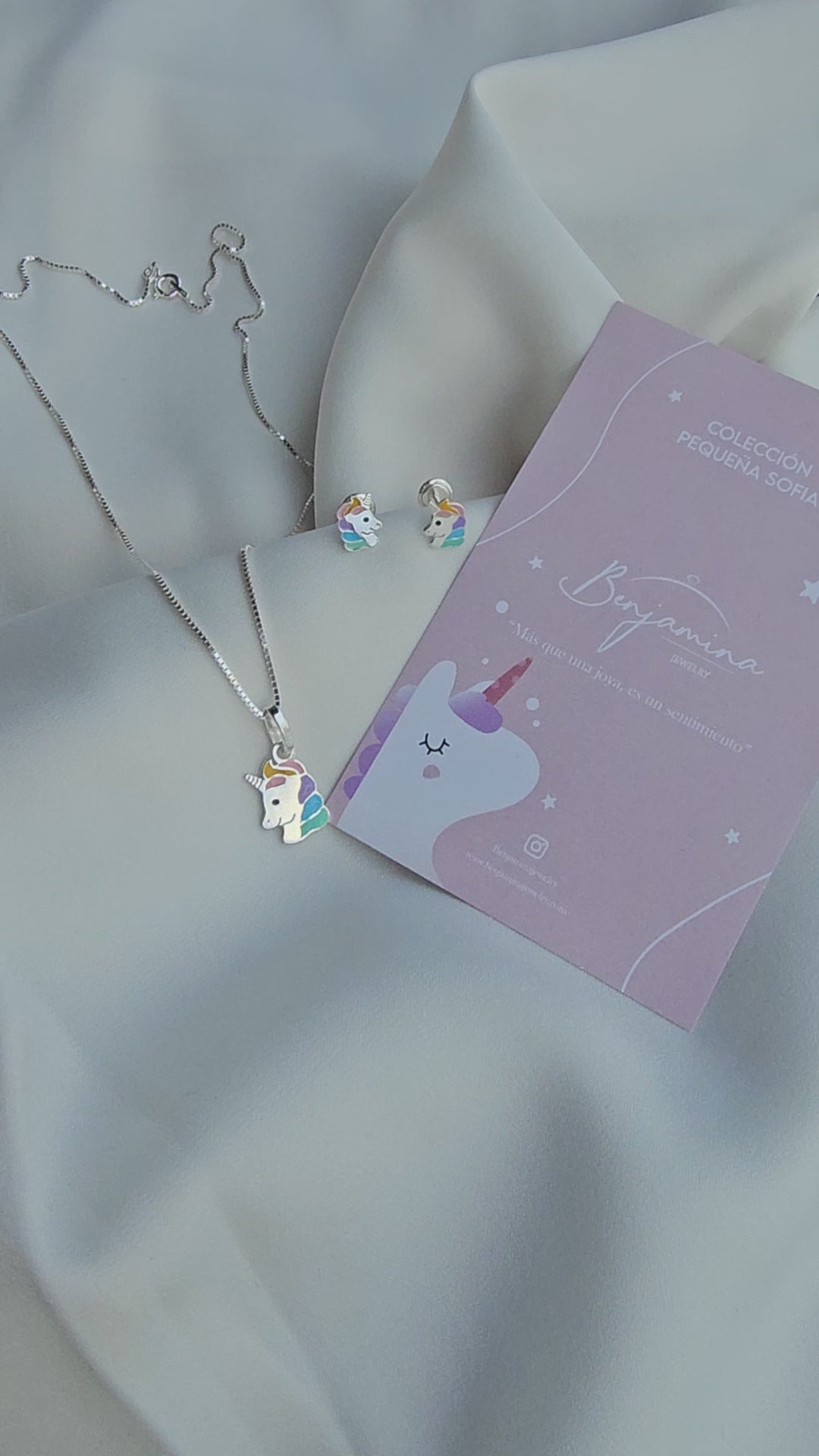 Cadena y colgante Destellos de unicornio